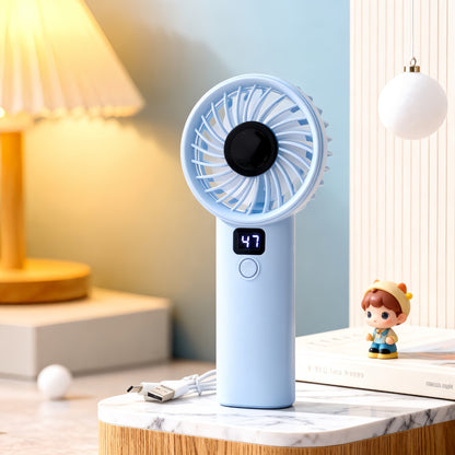 Damen tragbarer Handventilator mit digitaler Geschwindigkeitsanzeigen Brehn