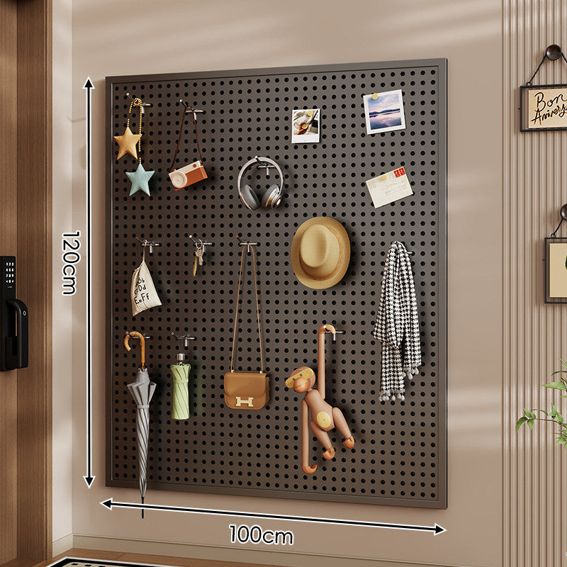 Wandmontierter großes perforiertes Metall-Lochplatte-Organizer-Panel für Eingangsbereich