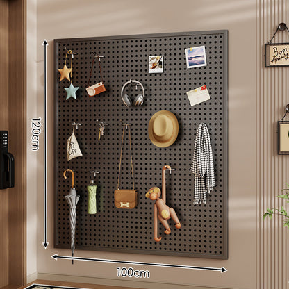 Wandmontierter großes perforiertes Metall-Lochplatte-Organizer-Panel für Eingangsbereich