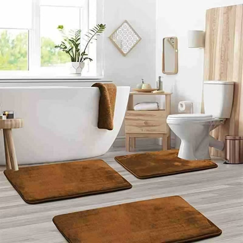 Ultra-Comfort Plüsch Badezimmermatten-Set