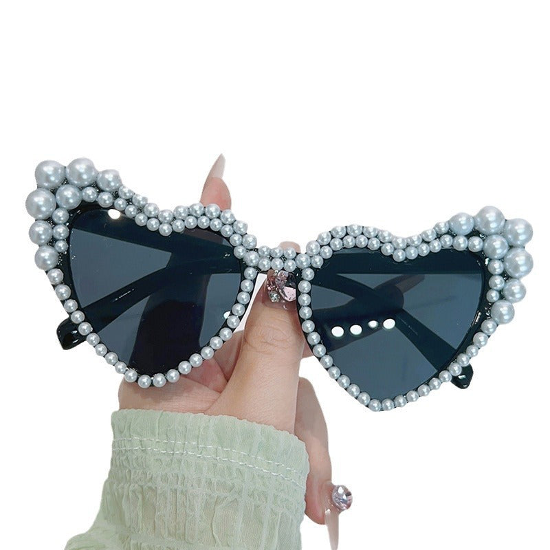 Cat-Eye Perlen-verzierte Sonnenbrille Brehn