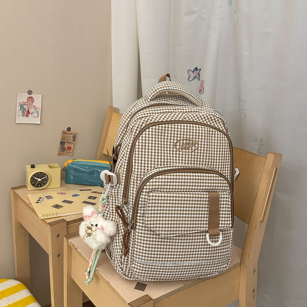 Stylische Schachbrettmuster-Rucksack Brehn 1791205963