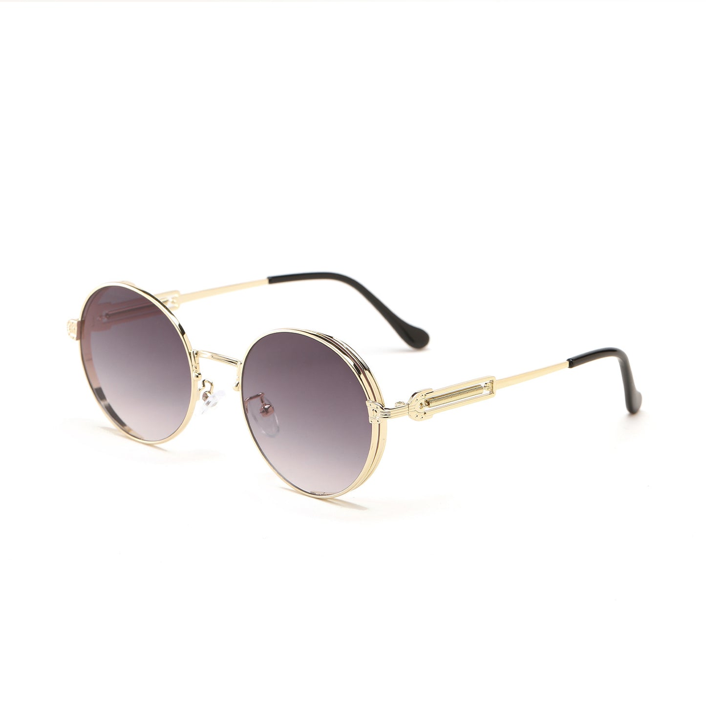 Damen runde Vintage-Sonnenbrille mit exklusivem Metallrahmen Brehn