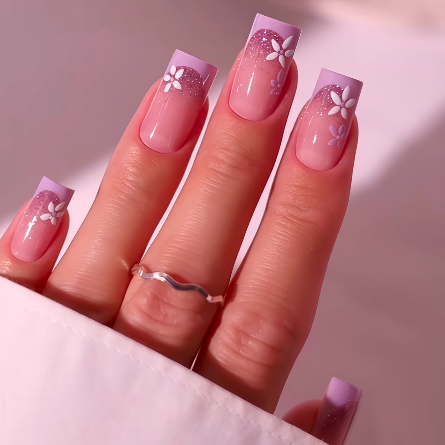 Florale Ombre Press-On Nägel Brehn