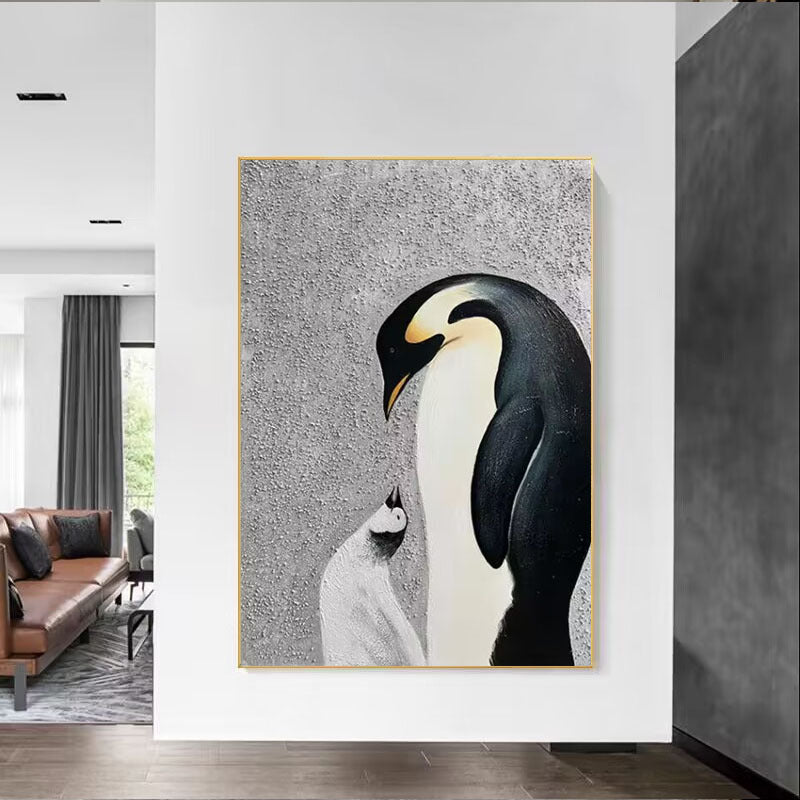 Künstlerische Pinguin-Leinwandkunst