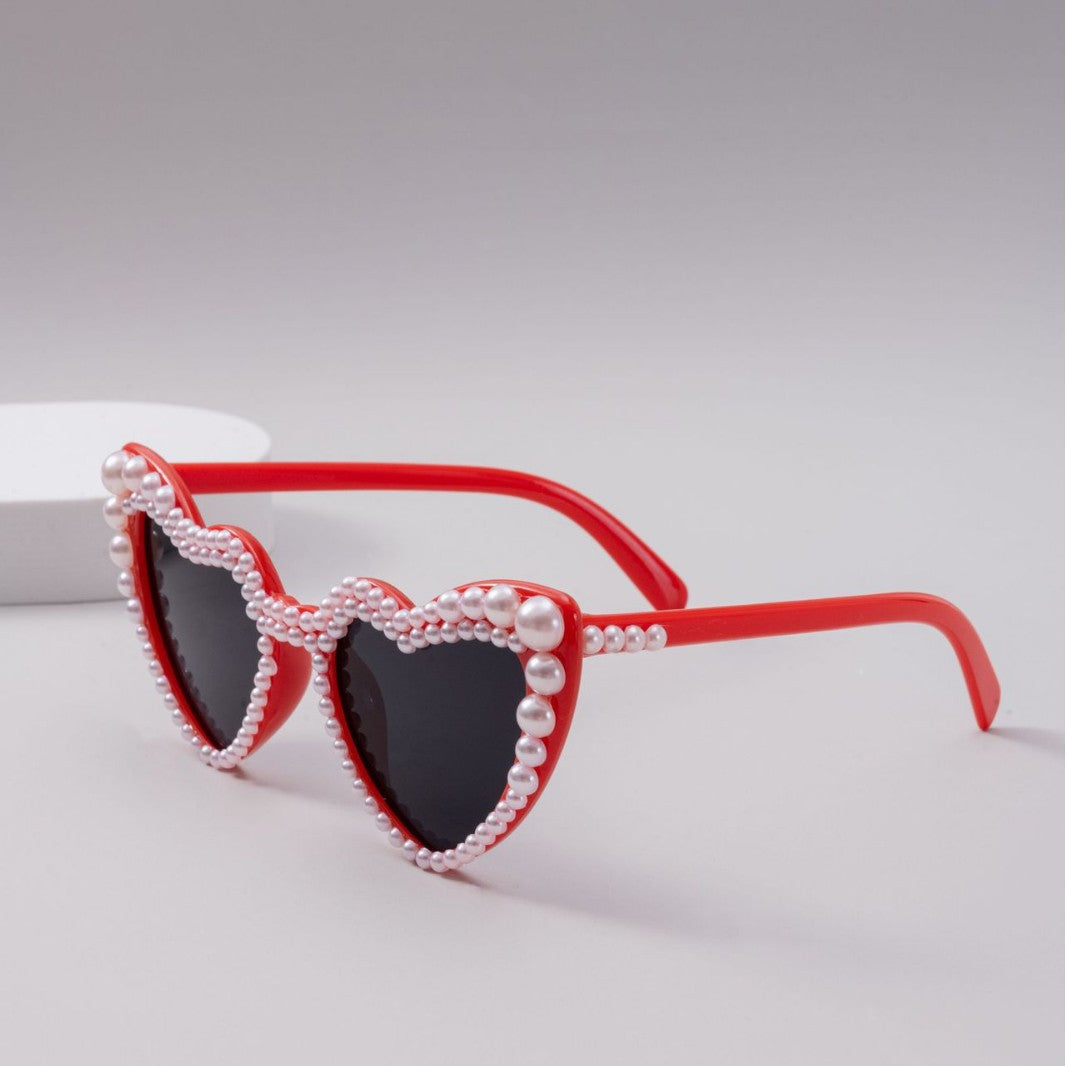 Damen Designer-Sonnenbrille mit Perlenrahmen von Brehn