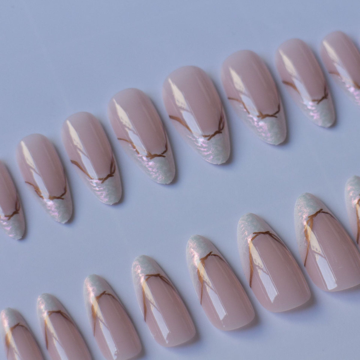 Stilvolle Lange Stiletto Press-On Nägel Brehn