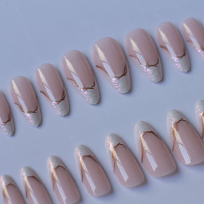 Stilvolle Lange Stiletto Press-On Nägel Brehn