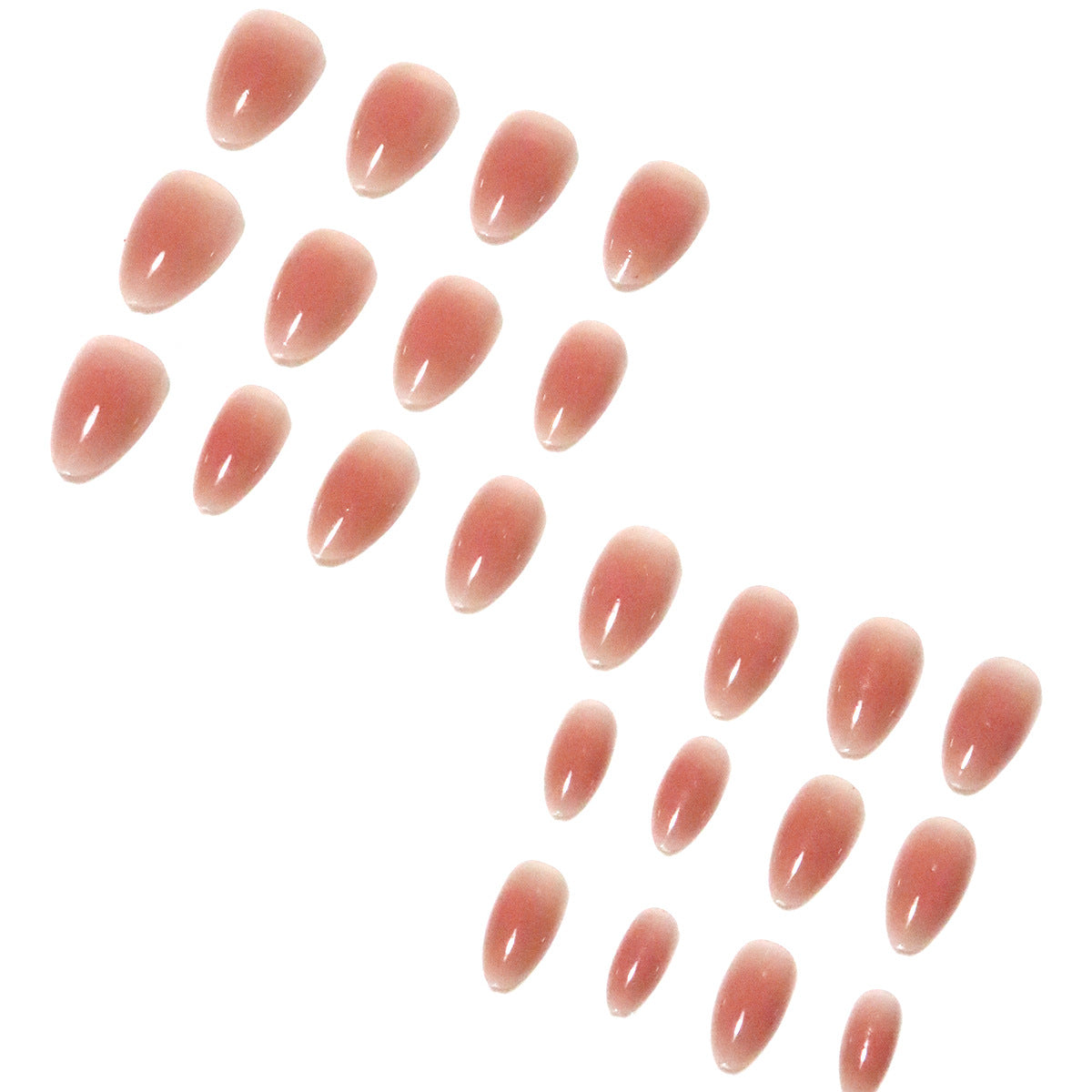 Glänzende Ombre Mandel-förmige Nagelspitzen Brehn