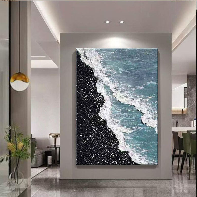 Küstenwellen Texturiertes Leinwandkunstwerk