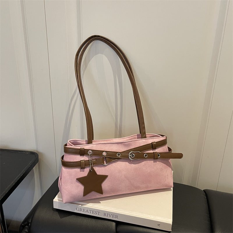 Stylische Faux Wildleder Handtasche