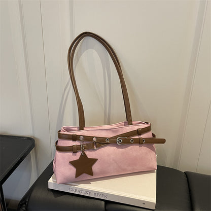 Stylische Faux Wildleder Handtasche