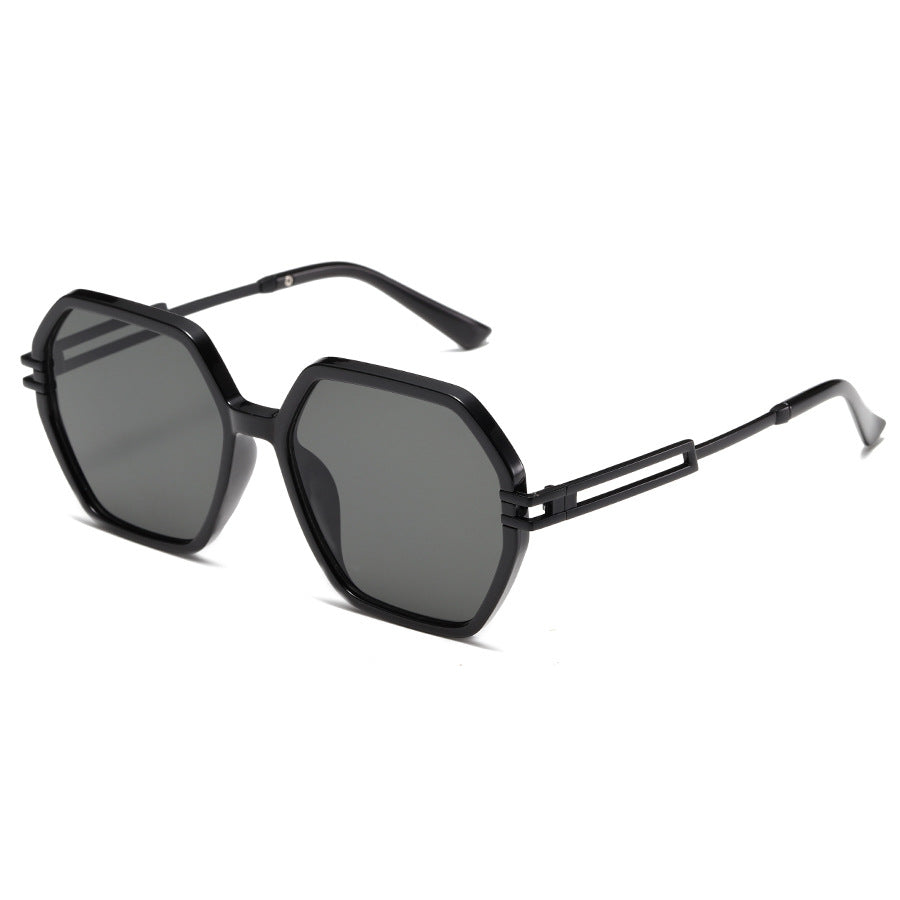Damen modische Sonnenbrille im avantgardistischen Hexagon-Design Brehn