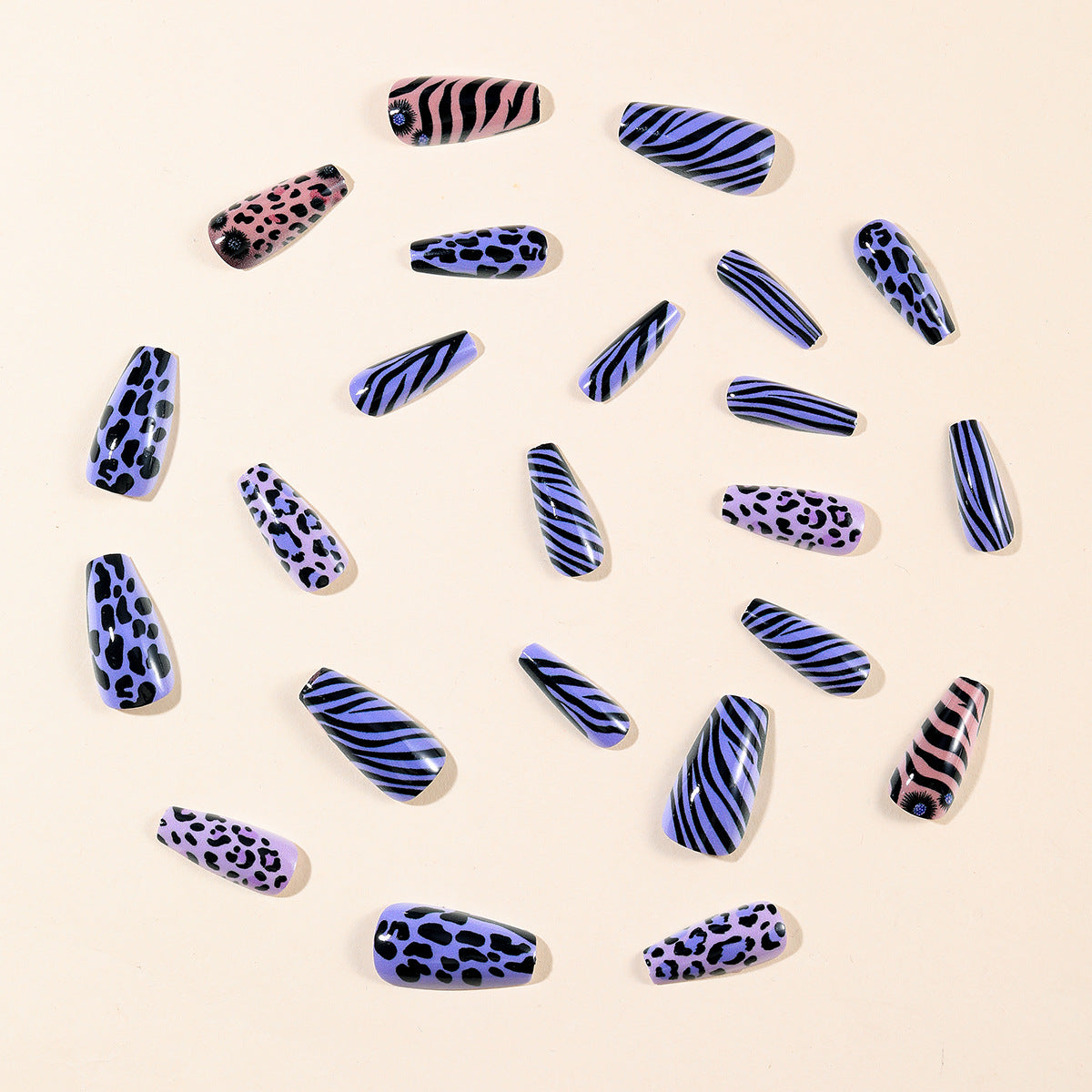 Trendy Tierdruck Nail Art Set Brehn