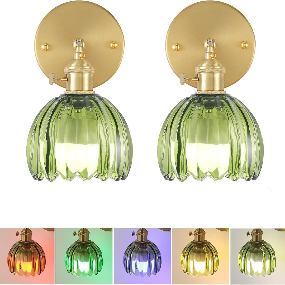 Elegante Glas Wandleuchte