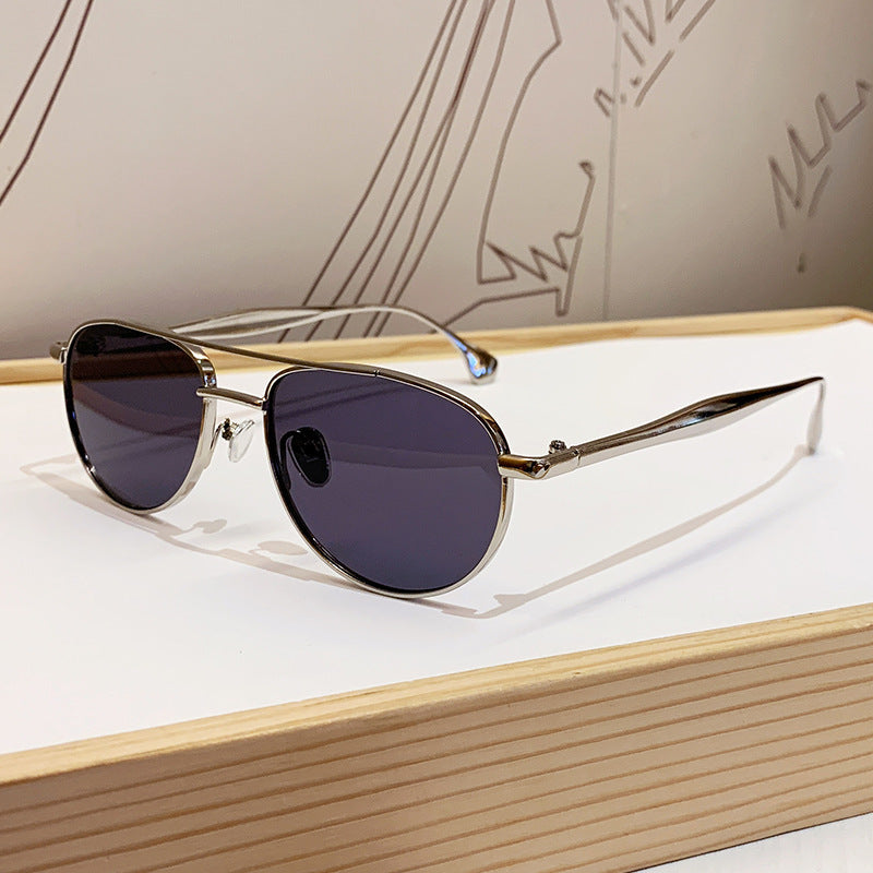 Damen modische Piloten-Sonnenbrille mit elegantem Goldrahmen Brehn