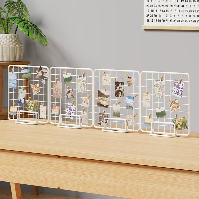 Desktop-Draht-Foto-Rasterdisplay mit Ständer und Mini-Clips