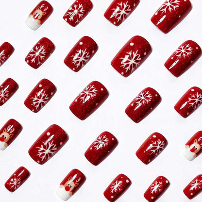 Festliche 3D Rentier Nagelkunst Brehn