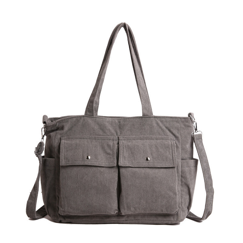 WoSpacious Corduroy Utility Tote Bag Brehn
