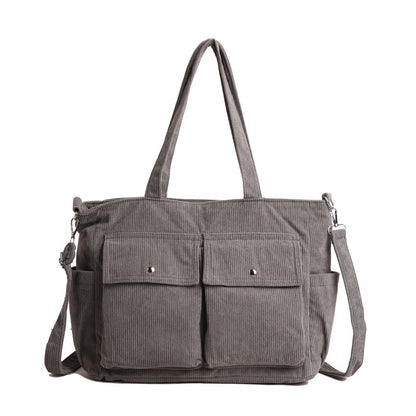 WoSpacious Corduroy Utility Tote Bag Brehn