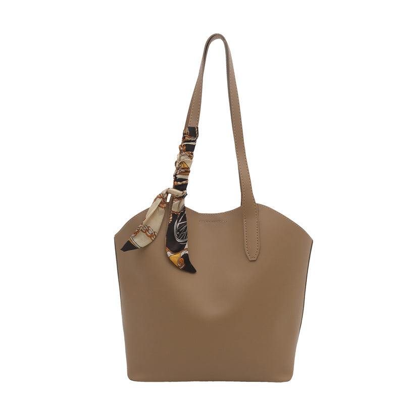 WoChic Designer Tote Bag mit stilvollem Schal Brehn