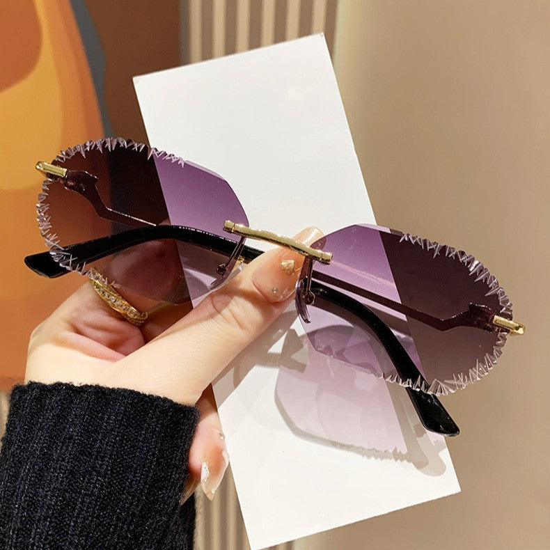 Damen extravagante Sonnenbrille mit blumenförmigem Design und hochwertigem UV-Schutz Brehn