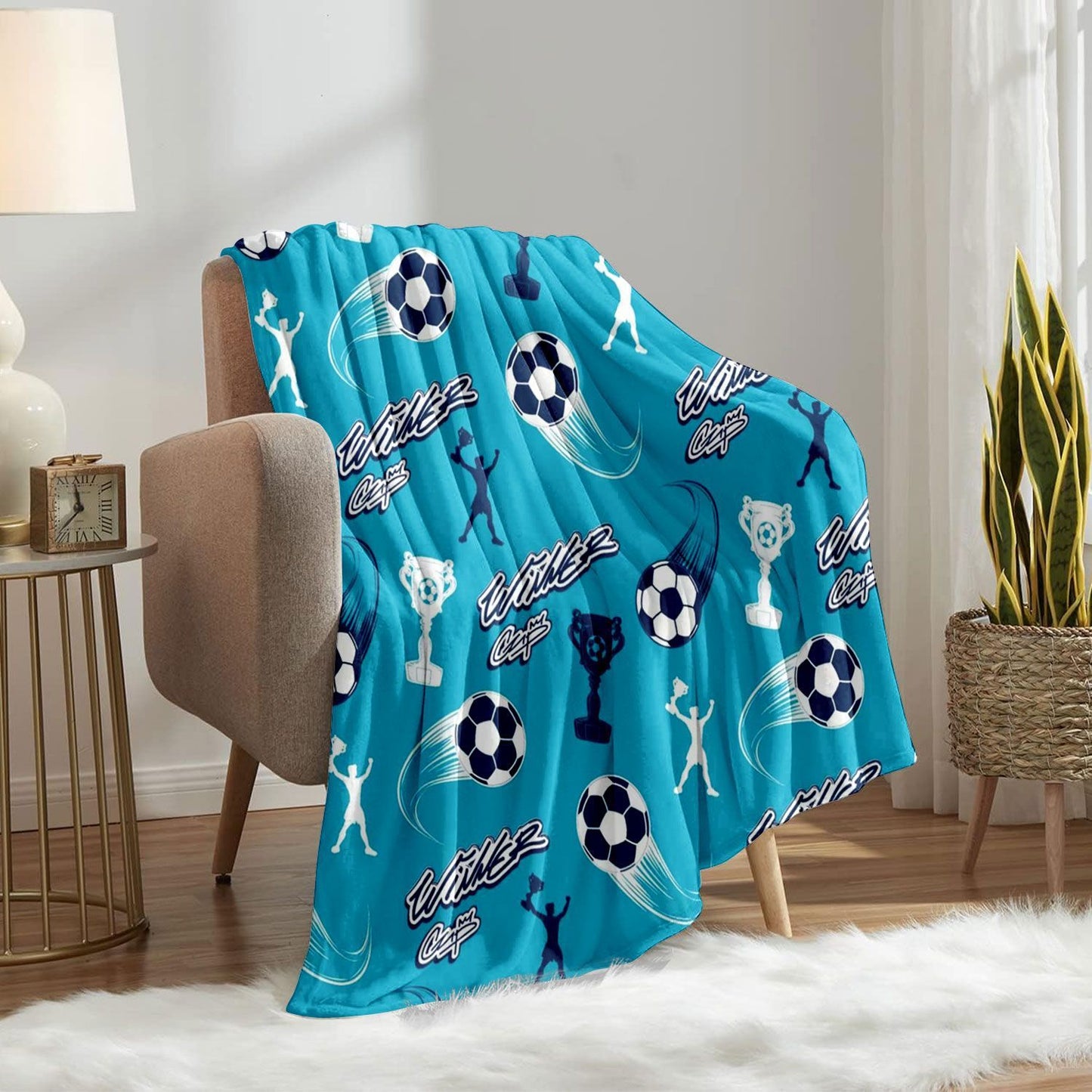 Sport-Themen Fleece-Wurfdecke