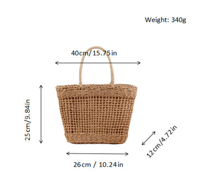 Handgefertigte Basttasche mit Feiner Struktur Brehn