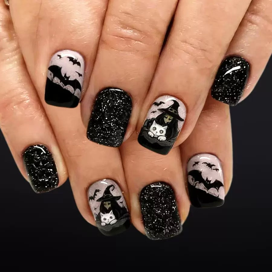 Kunstnagelset mit gruseligem Halloween-Motiv Brehn