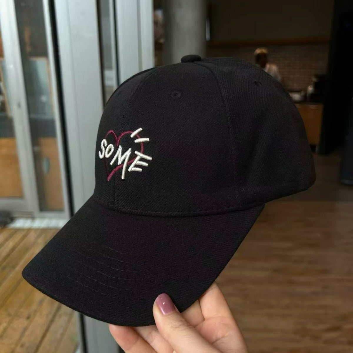 Bestickte Herz Baseballmütze