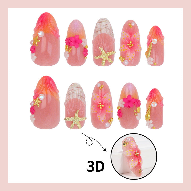 Kunstnagelset mit verspieltem maritimem Design Brehn