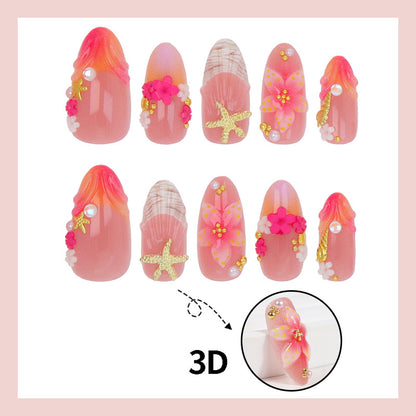 Kunstnagelset mit verspieltem maritimem Design Brehn
