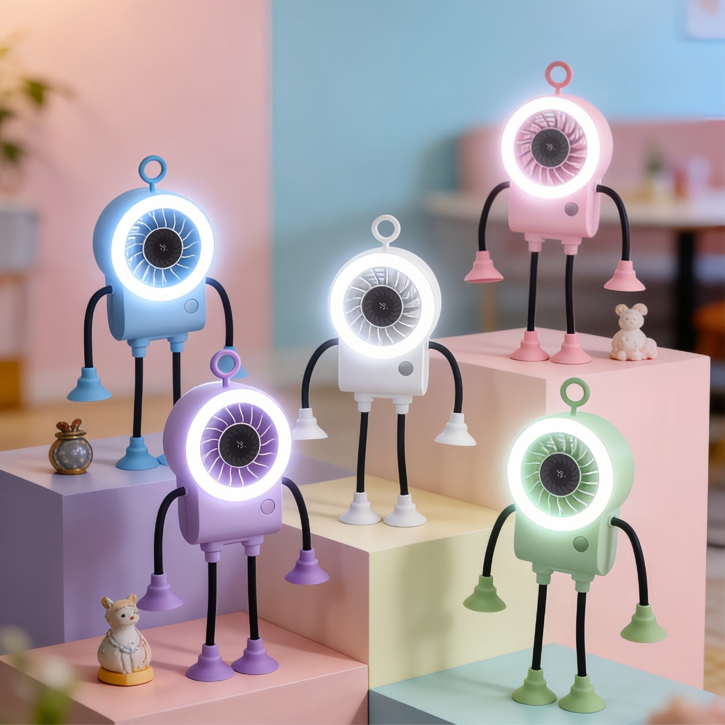 Unisex Kreativ Ventilator mit integrierter LED-Beleuchtung Brehn