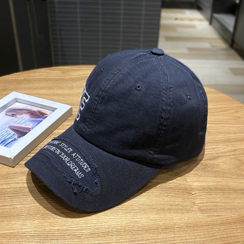 Damen Zerrissene Freizeit Denim Kappe Brehn