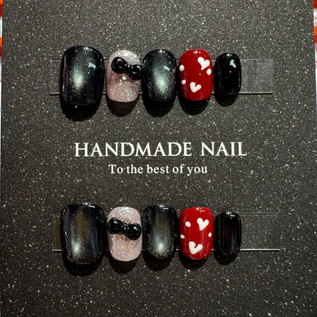 Künstlerisches Handgemachtes Press-On Nagelkunst Set