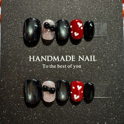 Künstlerisches Handgemachtes Press-On Nagelkunst Set