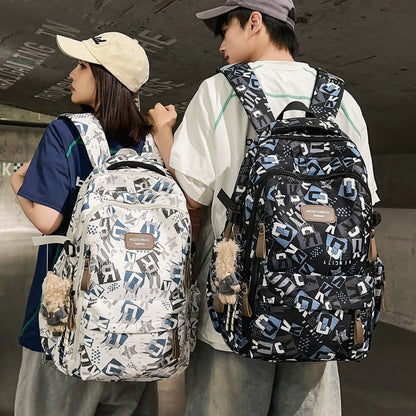 Stylischer Mehrfachfächer Grafikdruck Rucksack Brehn