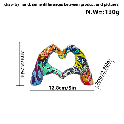 Stylische Hand-Skulpturen mit buntem Design Brehn