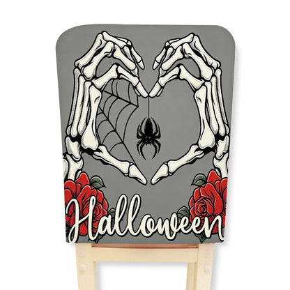 Stretch-Stuhlhusse für Esszimmerstühle mit Halloween-Hexenprint