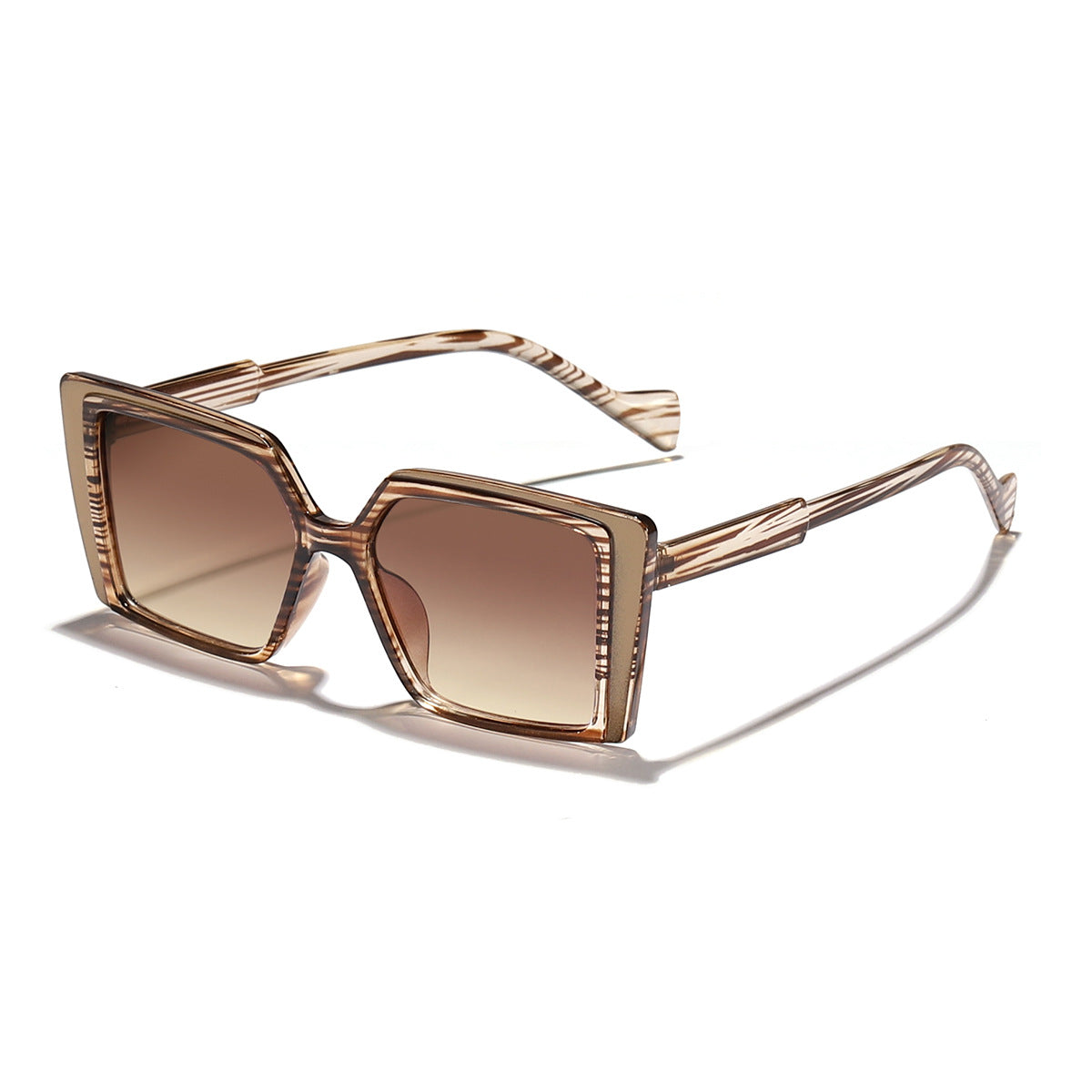 Damen elegante quadratische Sonnenbrille mit verspiegelt Gläsern Brehn