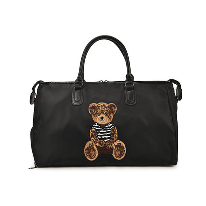 Süße Bär gestickte Reise Duffle Tasche Brehn