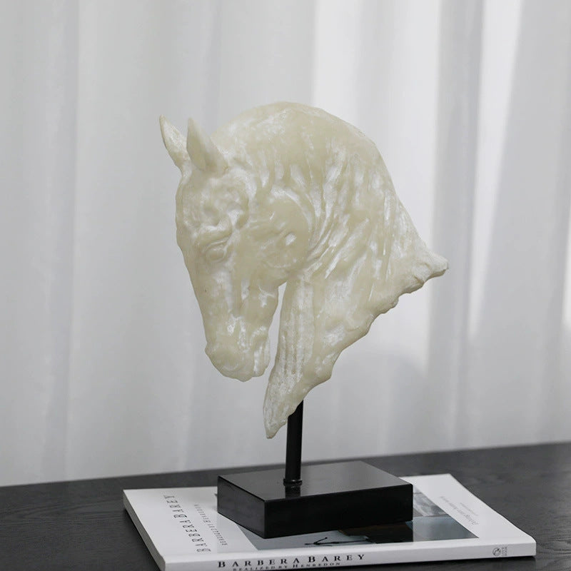 Elegante Pferdekopf Skulptur