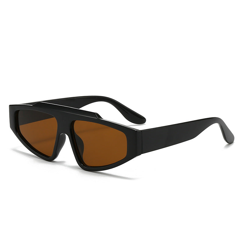 Damen futuristische Designer-Sonnenbrille mit markantem Rahmen Brehn
