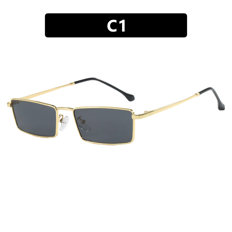 Damen quadratische Sonnenbrille mit metallischem Rahmen und komfortablem Nasenpolster Brehn