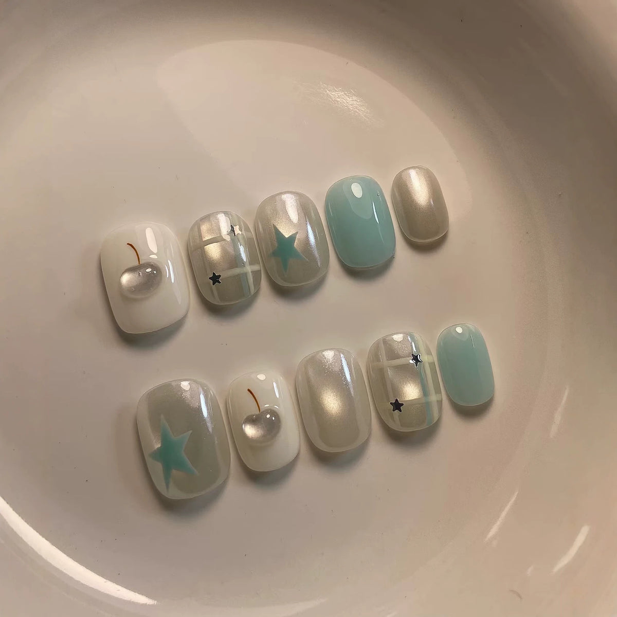 Künstlerisch Themen Druck-Nagelset