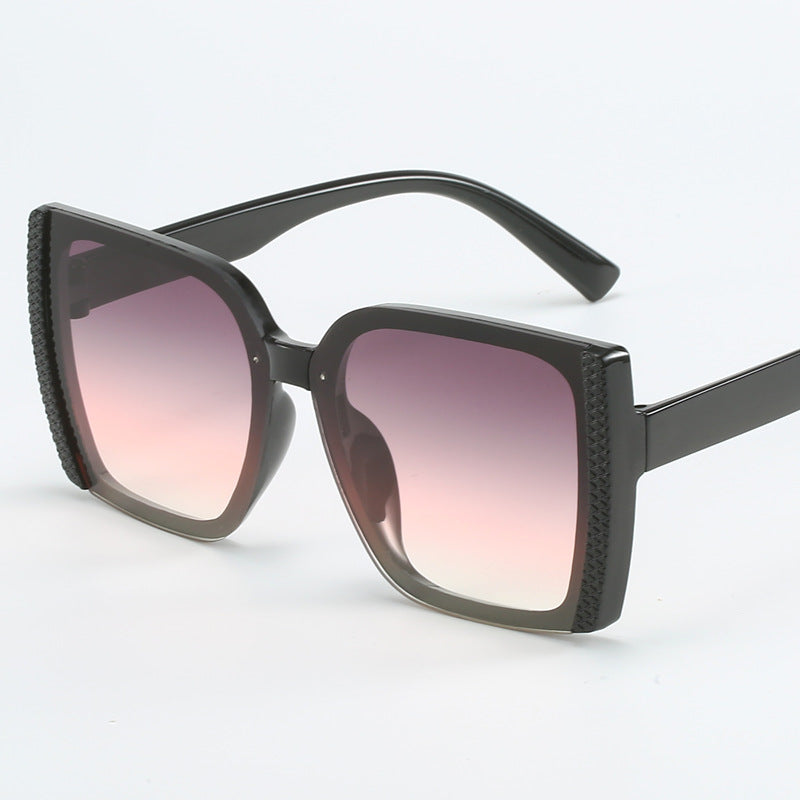 Damen oversized Designer-Sonnenbrille im modernen geflochtenen Design Brehn