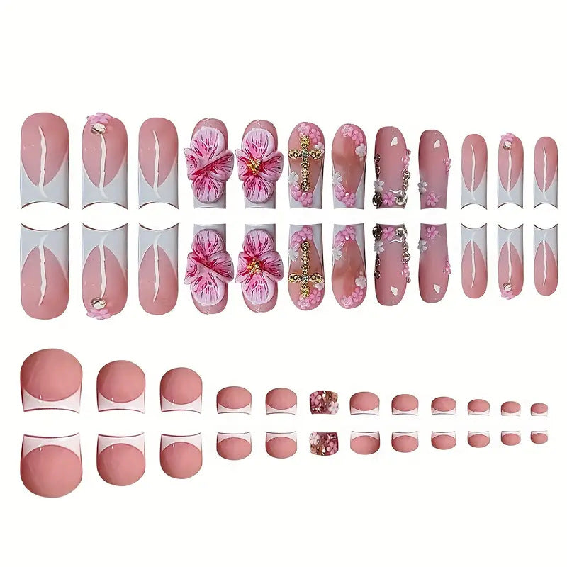 Florales Themen Press-On Nagelset Brehn