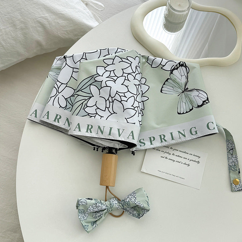 Damen Faltbarer Regenschirm mit innovativem Floral-Design Brehn