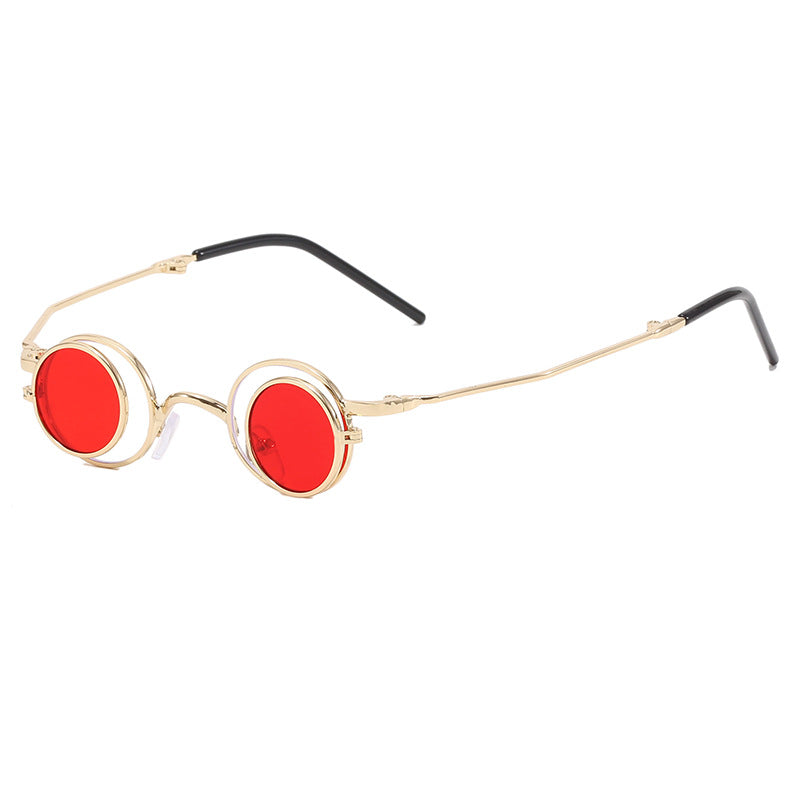 Damen Modische runde Sonnenbrille mit elegantem Metallrahmen Brehn