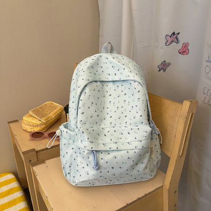 Blumenmuster Alltags Schul Rucksack